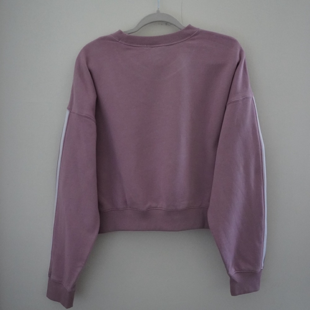 adidas Originals adicolor 3 stripe sweat in mauve - Picture 11 of 11